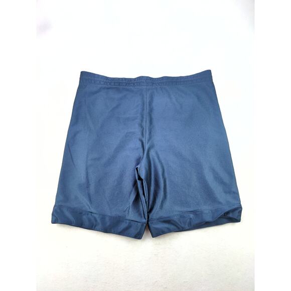 Mens Nike Athletic Shorts Size M Blue White Embroidered Swoosh Logo - Picture 2 of 11